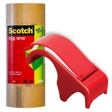 스카치 포장용 테이프 디스펜서 DP-300 + 리필 48mm x 40m 5롤 세트, 갈색, 1세트