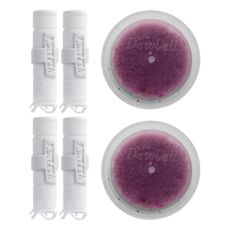 Dewbell 旅行用蓮蓬頭替換沉積物濾芯 4入 + 維他命蓮蓬頭濾芯 2入組, 1套, 薰衣草