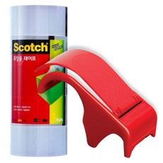 3M Scotch 包裝用膠帶切割器 DP-300 + 補充包 48mm x 40m 5捲組, 透明, 1套