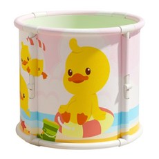 ONE HOUSE 免安裝泡澡桶 泡泡樂密度板折疊泡澡桶 OH-M302-3 骨架款, 粉小鴨, 1個