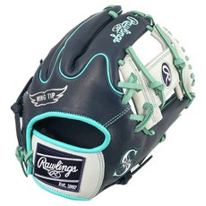 Rawlings Gamer XLE MLB 球隊標誌手套 右投用 GHW5GMX205W-2-SEA, 海軍藍 + 白色, 1個