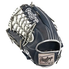 롤링스 게이머 XLE MLB 팀 로고 글러브 좌투용 GHW5GMXY70-4V-NYY-RH, 네이비 + 화이트, 1개