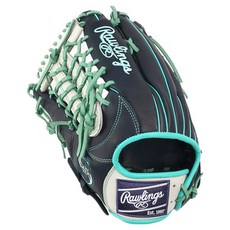 롤링스 게이머 XLE MLB 팀 로고 글러브 좌투용 GHW5GMXY70-4V-SEA-RH, 네이비 + 화이트, 1개