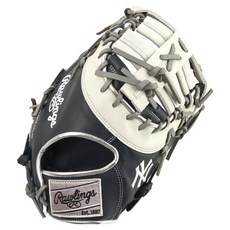 Rawlings Gamer XLE MLB 球隊標誌手套 右投用 GHW5GMXDCT-10-NYY, 海軍藍 + 白色, 1個