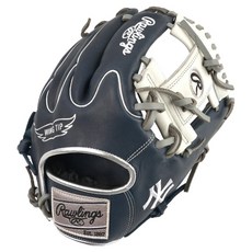 Rawlings Gamer XLE MLB 球隊標誌手套 右投用 GHW5GMX205W-2-NYY, 海軍藍 + 白色, 1個