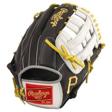 Rawlings Gamer XLE MLB 球隊標誌手套 右投用 GHW5GMXNA-6-PIT, 棕色 + 白色, 1個