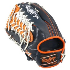 Rawlings Gamer XLE MLB 球隊標誌手套 左投用 GHW5GMXY70-4V-HOU-RH, 海軍藍 + 橘色, 1個