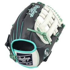 Rawlings Gamer XLE MLB 球隊標誌手套 右投用 GHW5GMXBH34-6-SEA, 海軍藍 + 白色, 1個