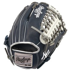 Rawlings Gamer XLE MLB 球隊標誌手套 右投用 GHW5GMX206-4-NYY, 海軍藍 + 白色, 1個
