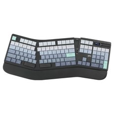 지클릭커 오피스프로 뉴트로 로우프로파일 풀윤활 블루투스 인체공학 무선 기계식 키보드, 네온블랙, EK700, 제조사축