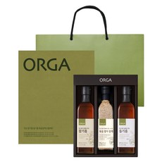 ORGA 韓國產麻油 + 紫蘇油 + 炒芝麻 禮盒 + 提袋, 1套