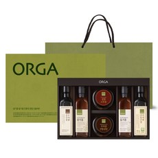 ORGA 韓國產麻油 + 紫蘇油 + 傳統醬禮盒 + 提袋, 1套