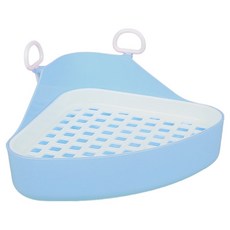 펫츠핸들러 레빗 토끼 친칠라 코너형 배변판 화장실 24 x 18 x 11 cm LY-303, 1개, 블루