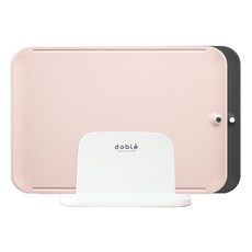 doble 防刮簽名砧板套裝 嬰兒粉 + 深黑色 + 支架 3件組, 1套, 經典砧板 + 智能支架