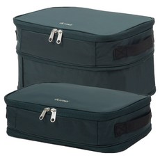 OLIVING 旅行用壓縮收納袋, 苔綠色, 2個