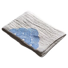 Kodachief 茶道亞麻布巾 19 x 28 cm, 圓形灰色, 1個