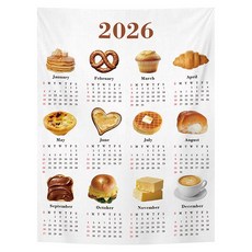 제이브 2026년 달력 패브릭 포스터, 카페