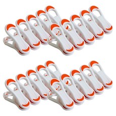 해피굿즈 다용도 손상없는 미끄럼방지 심플 빨래집게, 오렌지, 20개