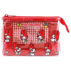 三麗鷗 美樂蒂 復古 雙層 PVC 化妝 旅行用 收納包, 圖案, 1個