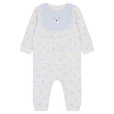 아가방 신생아용 꾸미징코오픈 면 내의 + 턱받이 + 포장 세트 + 쇼핑백