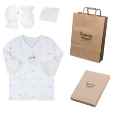 오가닉붐 여름용 말띠해 배냇저고리 + 손싸개 + 손수건 + 상자 세트 +쇼핑백