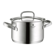 WMF Gourmet Plus 高身湯鍋 24cm 5.7L 含蓋 IH爐/電磁爐/瓦斯爐適用 不鏽鋼色 1個