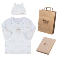 Organic Boom 夏季用 馬年 新生兒肚衣 + 帽子 + 盒裝組合 + 提袋
