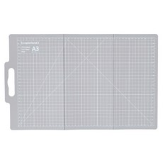 카피어랜드 PVC 5겹구조 2단 접이식 컷팅 매트 DCM-F03, 회색