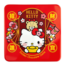 AMANDIER 雅蒙蒂 Hello Kitty招財進寶金幣巧克力風味糖, 39g, 1個
