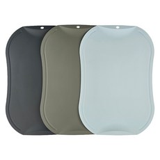 doble 不留刀痕砧板3件組 大, 1套, 砧板 炭灰色 + 卡其色 + 天空藍