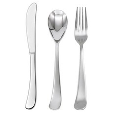 키친이레 밀라노 양식기 커트러리 세트, 1세트, 디너스푼 + 디너포크 + 디너나이프, 실버