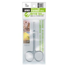 ANEX수예용스테인레스곡가위90mm191, 1개, 은색