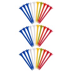 TODIN 彩色塑膠無阻力高爾夫球釘 100入組, 1套, 混合顏色