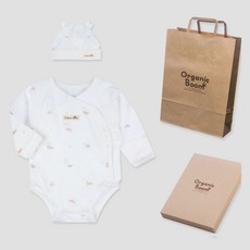 Organic Boom 新生兒馬年按扣連身衣 + 帽子 + 提袋 + 盒子 夏季套組