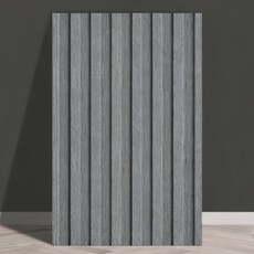 짱아하우스 3D 템바보드 스티커 거실 침실 TV 배경 벽지 10p, 그레이
