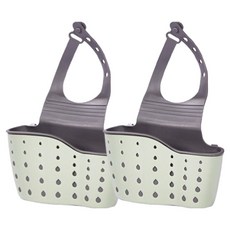 리빙홈디테일 다용도 무타공 물빠짐 싱크대 수세미 거치대 LHD-080, 민트그린, 2개