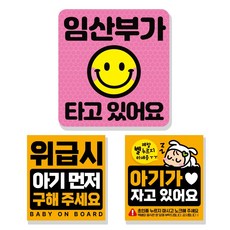 제제데코 고휘도 반사 리무버블 탈부착 자석 차량스티커 아기용 3종 세트, 003 임산부가타고있어요, 1세트