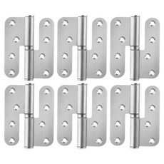 Onyeri 不鏽鋼旗幟鉸鏈 左開式 銀色, 6個