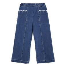 Perimitz 兒童扇貝飾邊直筒牛仔褲 P2611Q253