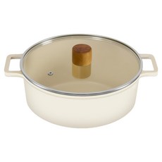 OSLO IH爐適用Krem系列附蓋陶瓷塗層雙耳湯鍋, 混色, 24cm, 1組