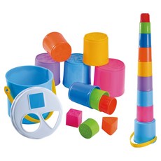 INFUNBEBE 神奇Fun形狀套入籃與疊杯組