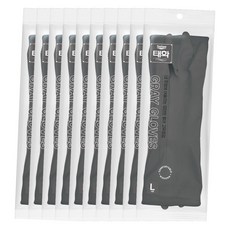 Taehwa 彩色橡膠手套 雙手組, 10套, 灰色, 大(L)