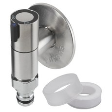 미리내 SUS304 슬림 납작 세탁기 커플링 수도꼭지 냉수, 1개