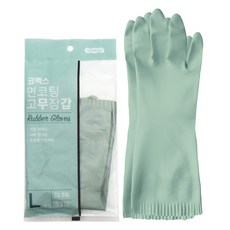 코멕스 면코팅 고무장갑, MINT, 대(L), 1개