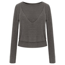 t.view 女款毛圈布圓領馬甲針織衫 V6A-CKN005