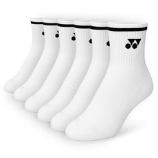 요넥스 남성용 양말, 화이트 + 블랙, 5개