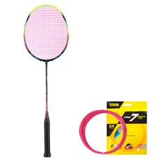 Kawasaki NEZHA 35 綠色球拍 Tank7 粉色球線穿線套組, 1套, 單一商品