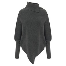 t.view 女款高領鈕扣蝙蝠袖針織衫 V6A-CKN008