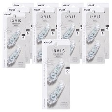 oval 歐文 Invis 修正帶替換帶 2入, 透明, 10個