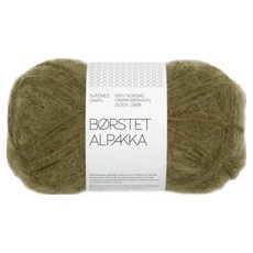 보스텟 알파카 뜨개실 50g, 1개, 9873 다크 올리브